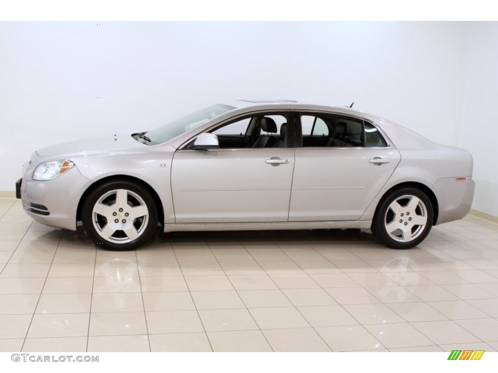 2008 Malibu LT Sedan - Silverstone Metallic / Ebony photo #4