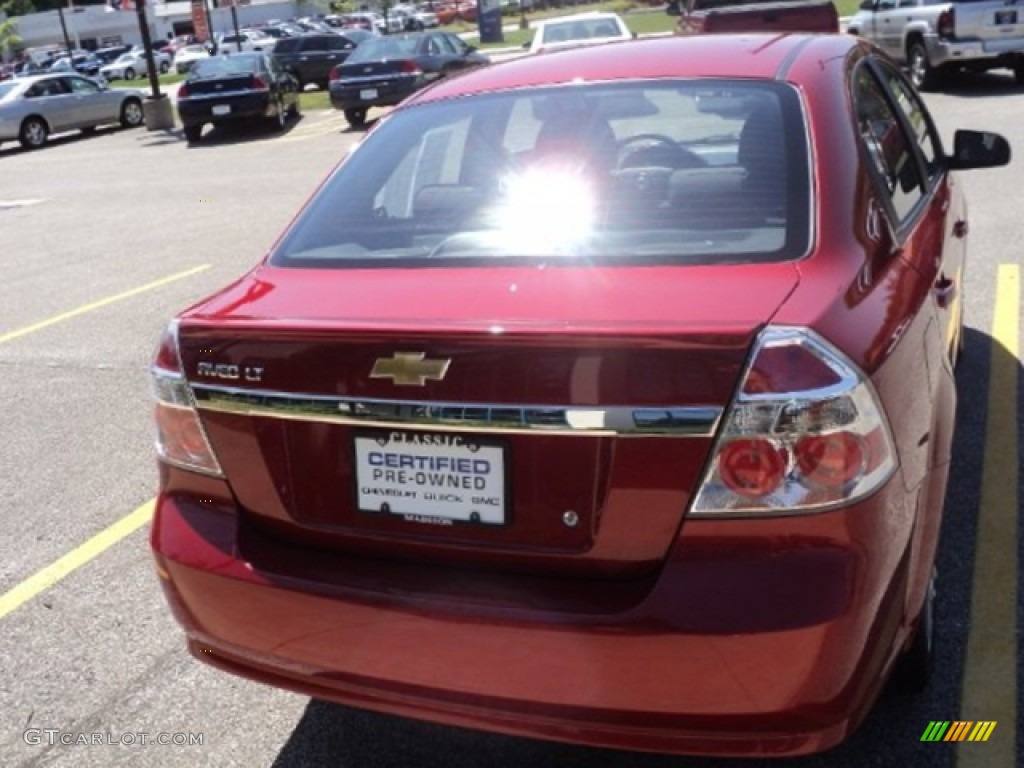 2010 Aveo LT Sedan - Sport Red / Charcoal photo #3