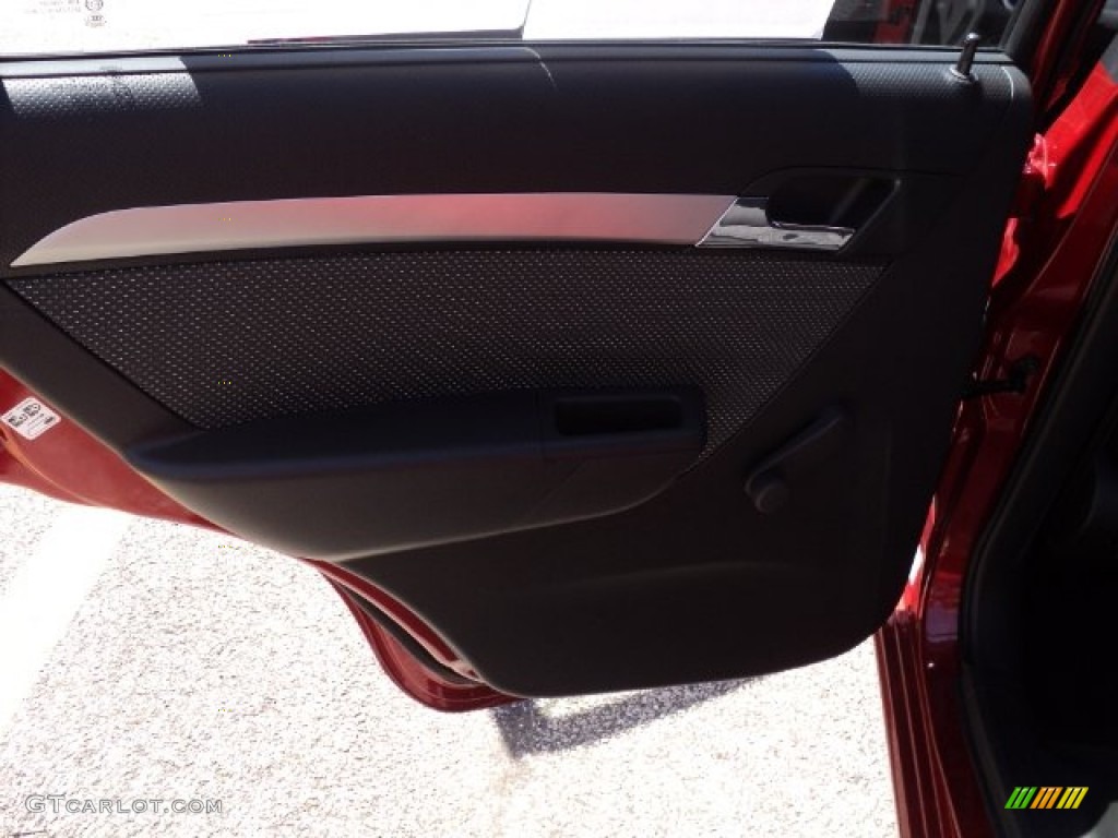 2010 Aveo LT Sedan - Sport Red / Charcoal photo #6