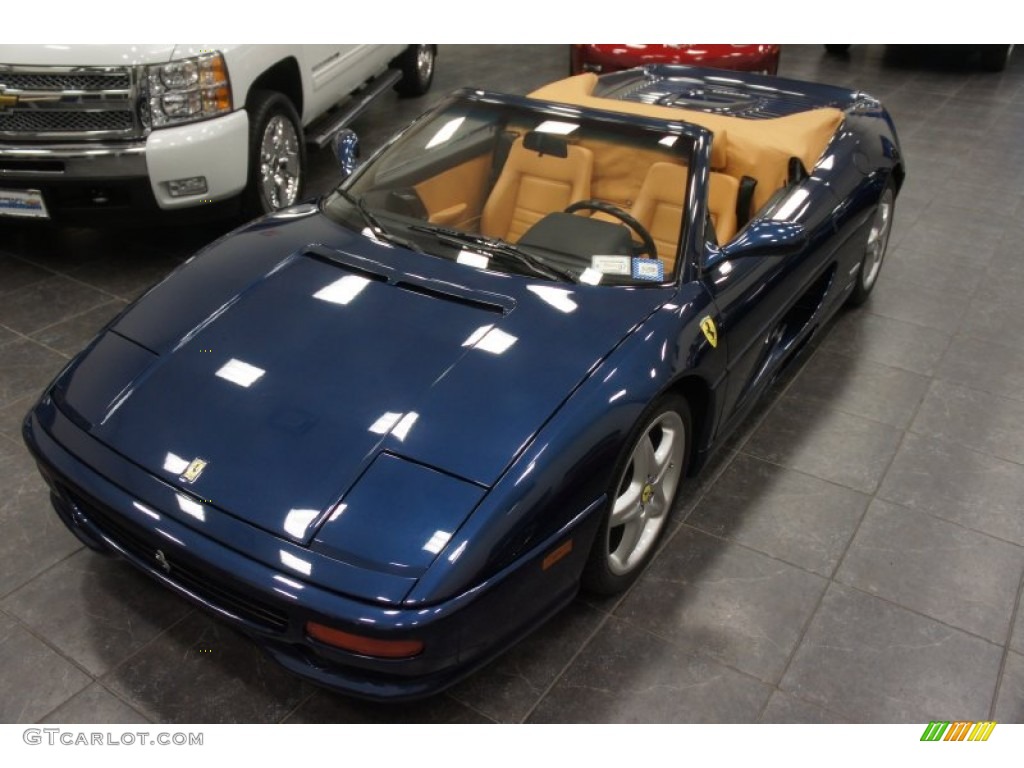 1995 F355 Spider - Blu Swaters Metallic (Dark Blue) / Tan photo #3