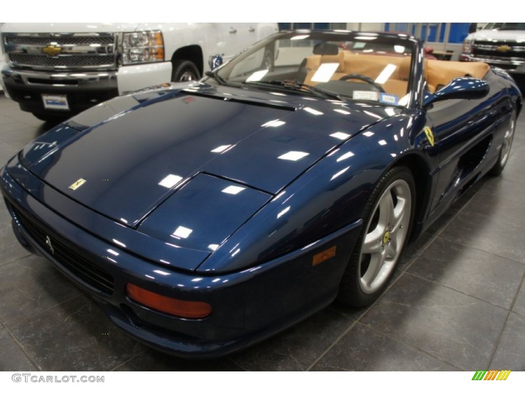 1995 F355 Spider - Blu Swaters Metallic (Dark Blue) / Tan photo #9