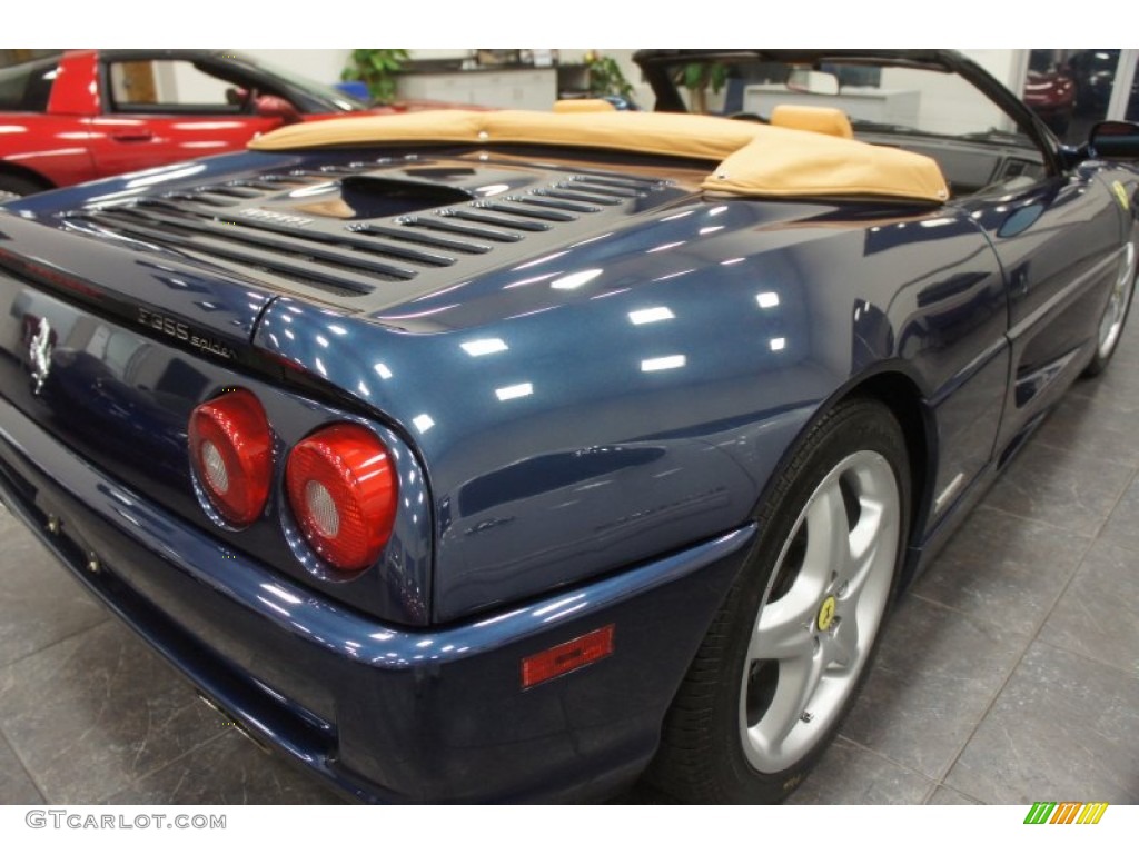 1995 F355 Spider - Blu Swaters Metallic (Dark Blue) / Tan photo #14