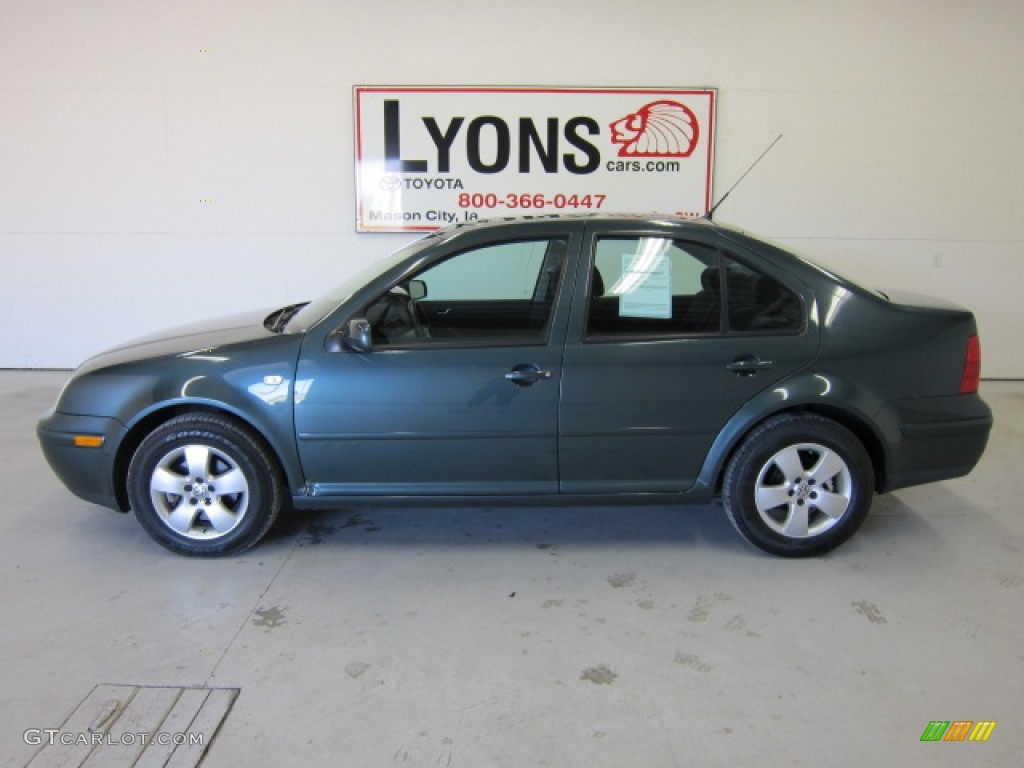 2003 Jetta GLS Sedan - Alaska Green Metallic / Black photo #33