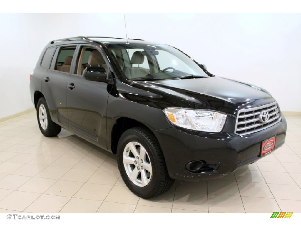 2009 Highlander  - Black / Sand Beige photo #1