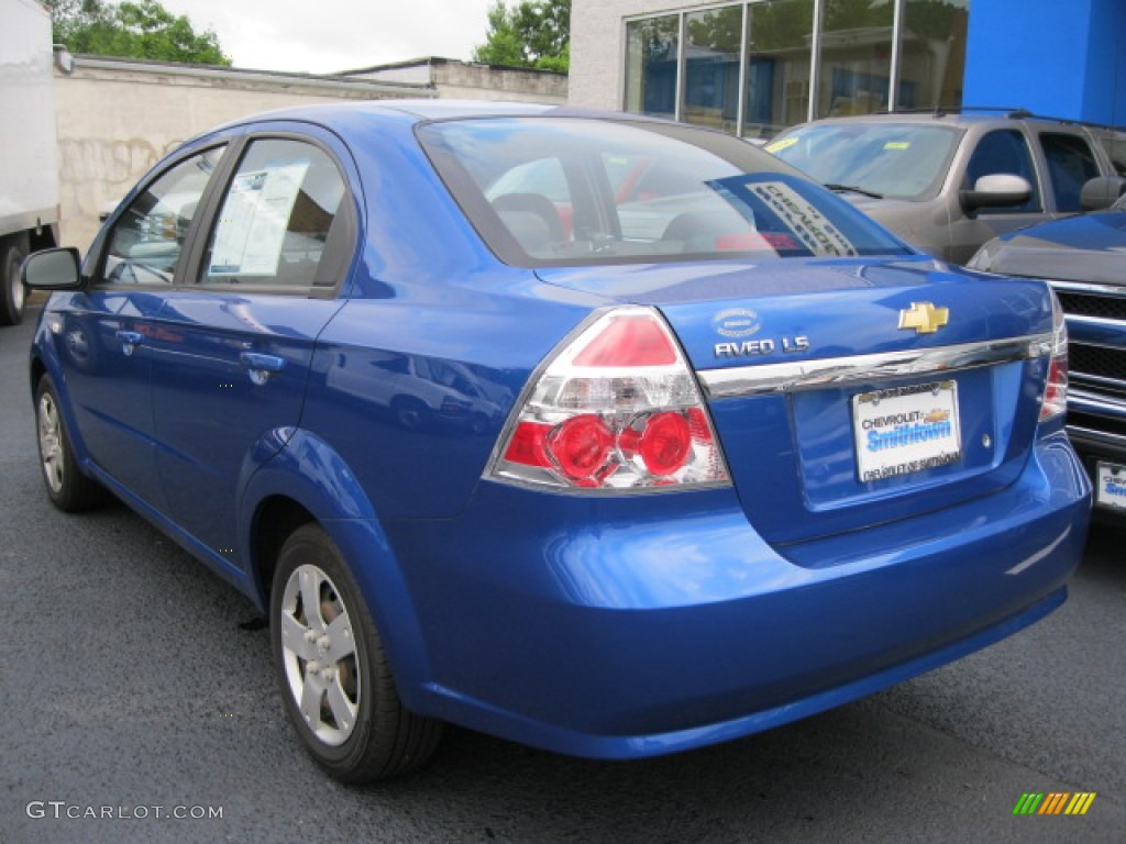 2007 Aveo LS Sedan - Bright Blue / Charcoal Black photo #3
