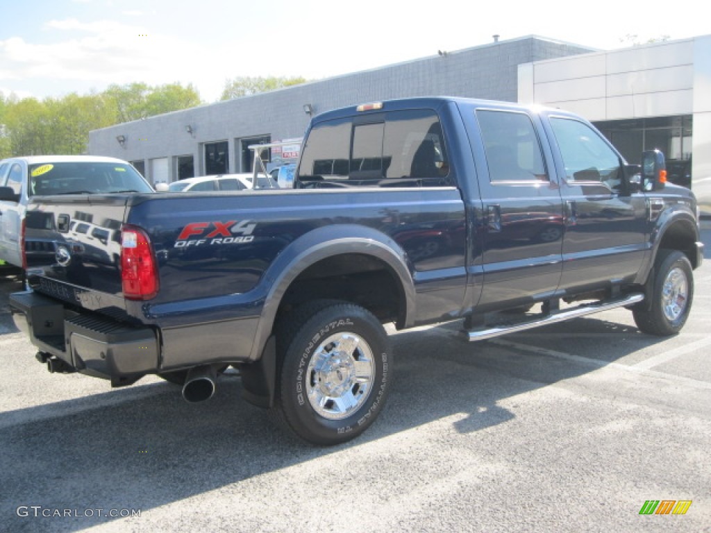 2008 F350 Super Duty FX4 Crew Cab 4x4 - Dark Blue Pearl Metallic / Black photo #4