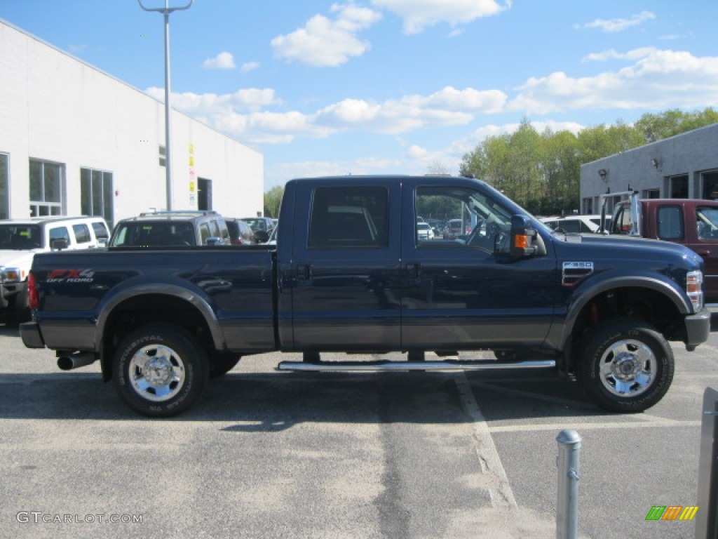 2008 F350 Super Duty FX4 Crew Cab 4x4 - Dark Blue Pearl Metallic / Black photo #5