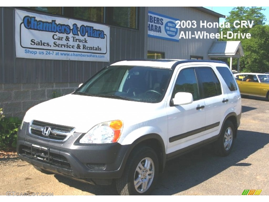 2003 CR-V EX 4WD - Taffeta White / Black photo #1