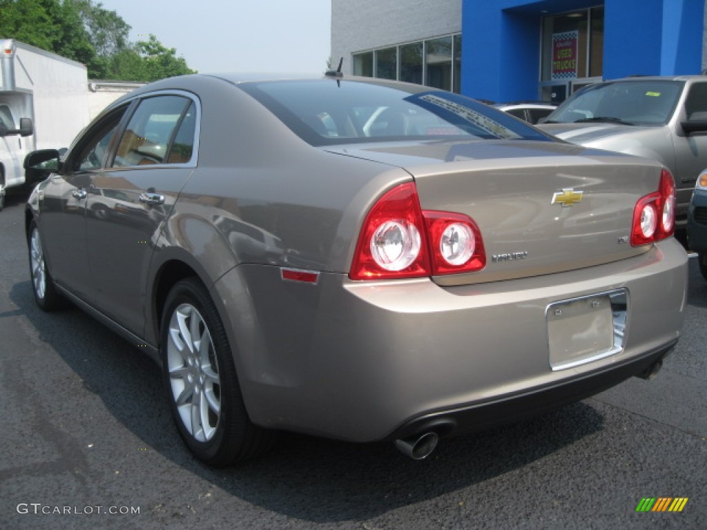 2008 Malibu LTZ Sedan - Sandstone Metallic / Cocoa/Cashmere Beige photo #3