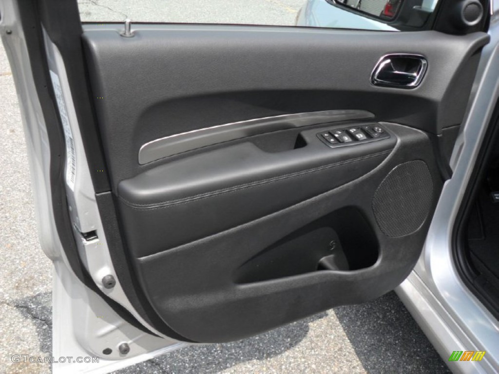 2011 Dodge Durango Heat 4x4 Black Door Panel Photo #51307966