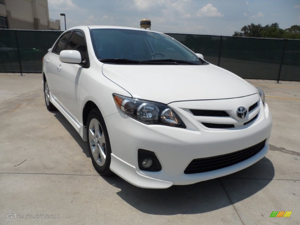 2011 Corolla S - Super White / Dark Charcoal photo #1