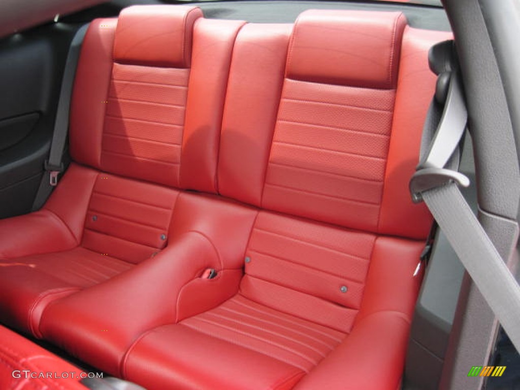 Black/Red Interior 2008 Ford Mustang GT Premium Coupe Photo #51311515