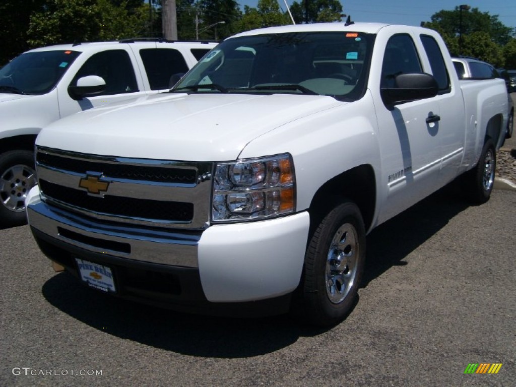 2011 Silverado 1500 LS Extended Cab - Summit White / Dark Titanium photo #1