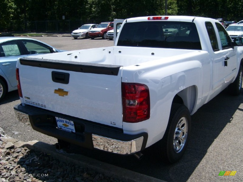 2011 Silverado 1500 LS Extended Cab - Summit White / Dark Titanium photo #3