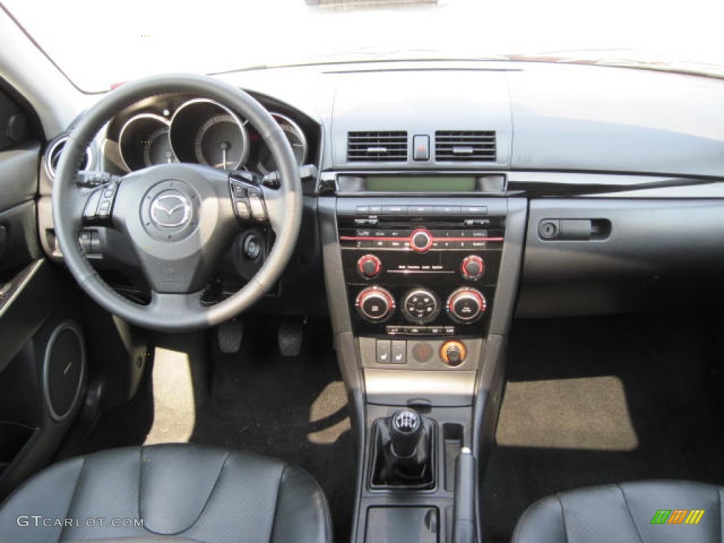 2009 Mazda MAZDA3 s Grand Touring Hatchback Black Dashboard Photo #51314674