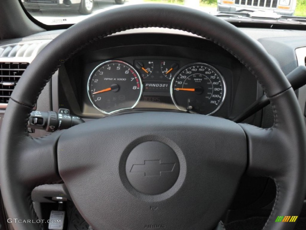 2012 Chevrolet Colorado LT Crew Cab Ebony Steering Wheel Photo #51315961