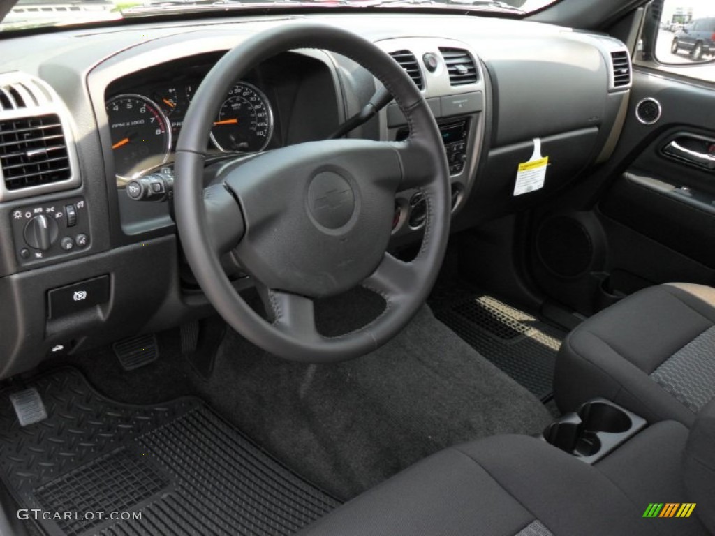Ebony Interior 2012 Chevrolet Colorado LT Crew Cab Photo #51316153