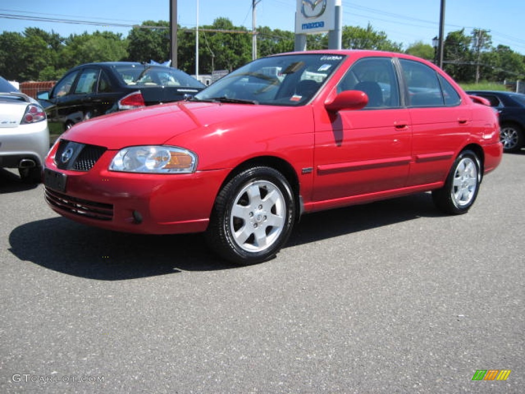 2006 Sentra 1.8 S Special Edition - Code Red / Charcoal photo #1