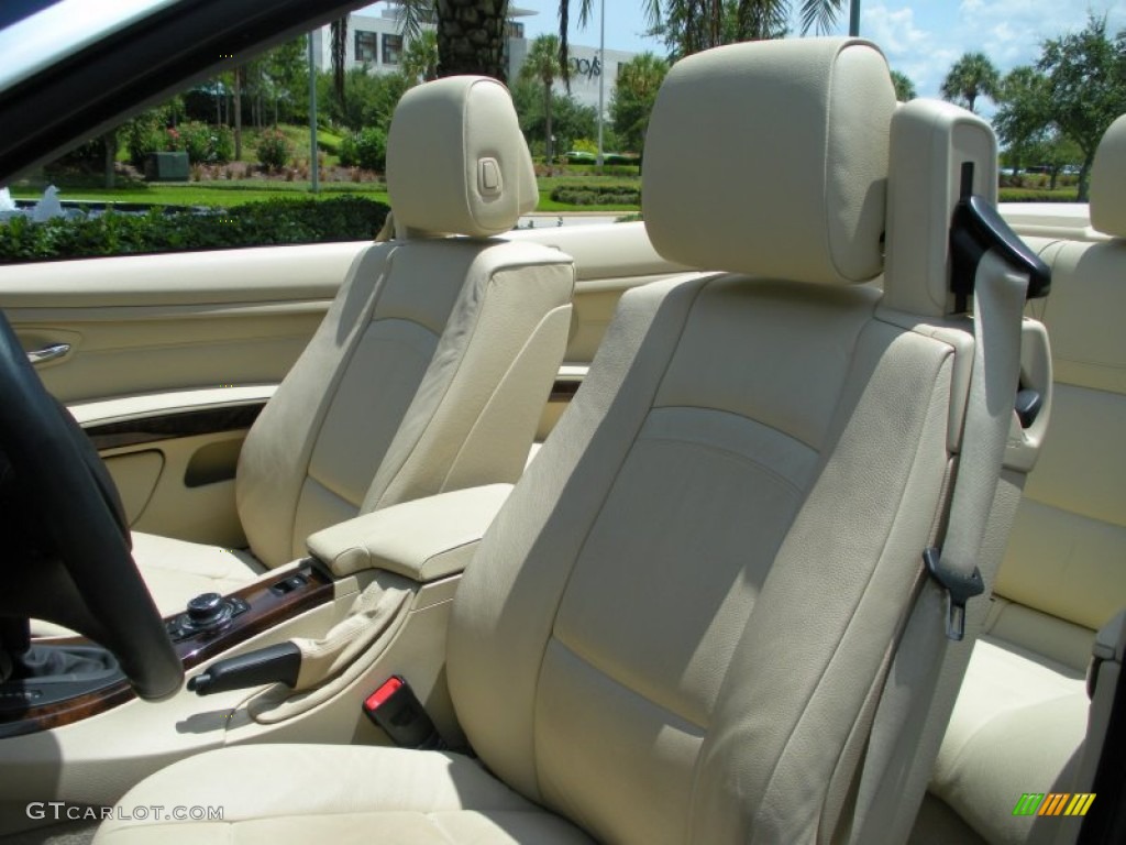 Cream Beige Dakota Leather Interior 2009 BMW 3 Series 328i Convertible Photo #51318445