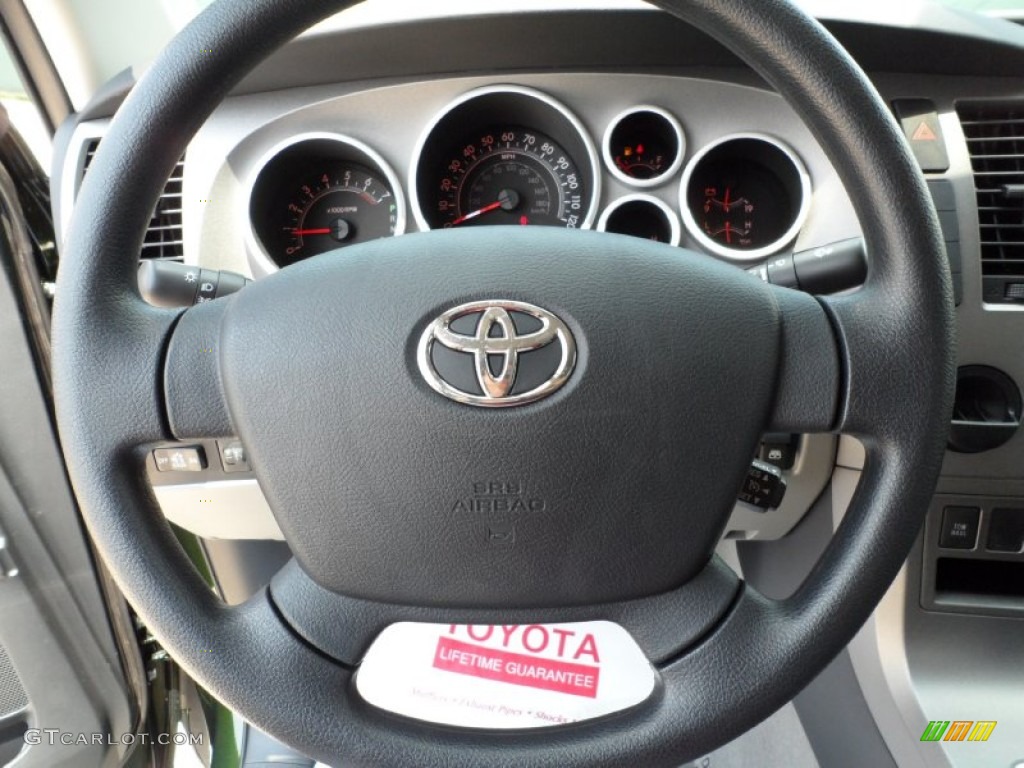 2011 Toyota Tundra CrewMax Graphite Gray Steering Wheel Photo #51321286