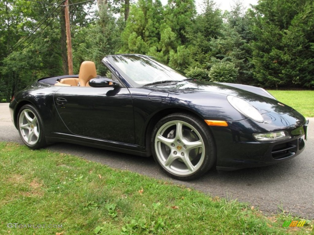 2007 911 Carrera 4 Cabriolet - Midnight Blue Metallic / Sand Beige photo #8