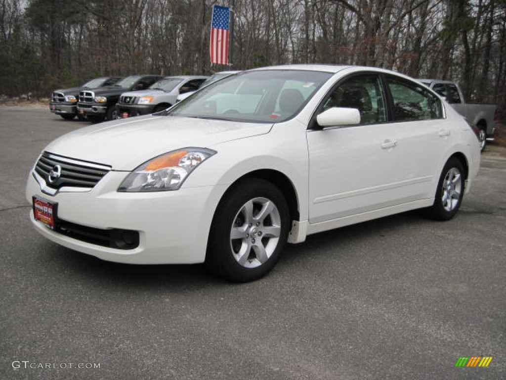 2008 Altima 2.5 SL - Winter Frost Pearl / Blond photo #1