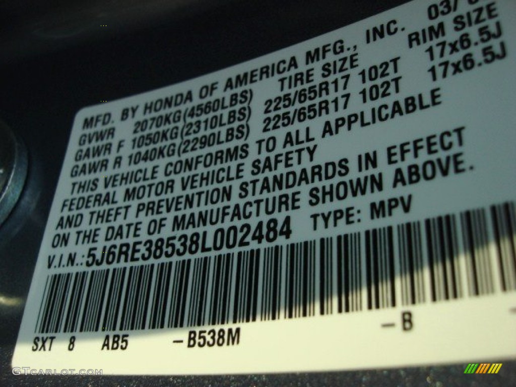 2008 CR-V EX - Glacier Blue Metallic / Gray photo #22
