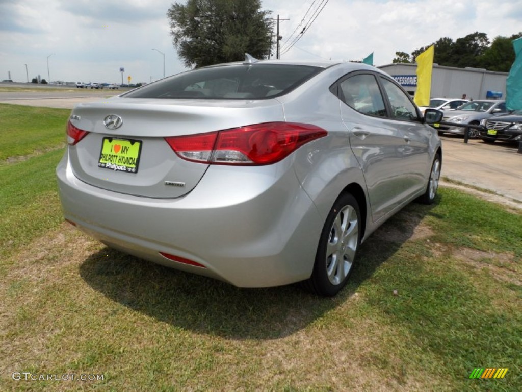 2012 Elantra Limited - Shimmering Silver / Gray photo #3