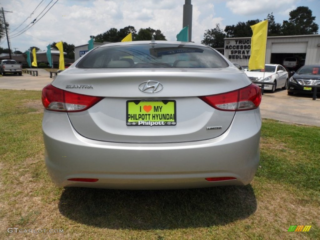 2012 Elantra Limited - Shimmering Silver / Gray photo #4