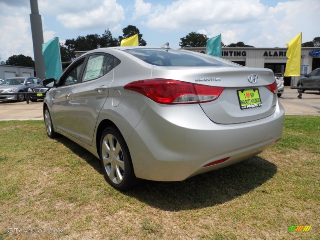 2012 Elantra Limited - Shimmering Silver / Gray photo #5