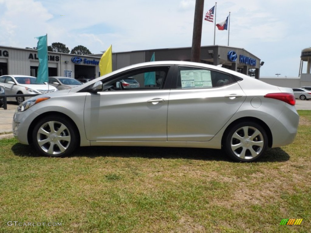 2012 Elantra Limited - Shimmering Silver / Gray photo #6