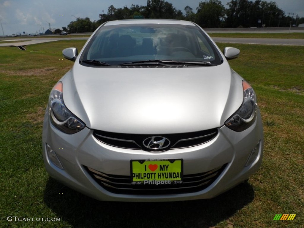 2012 Elantra Limited - Shimmering Silver / Gray photo #8
