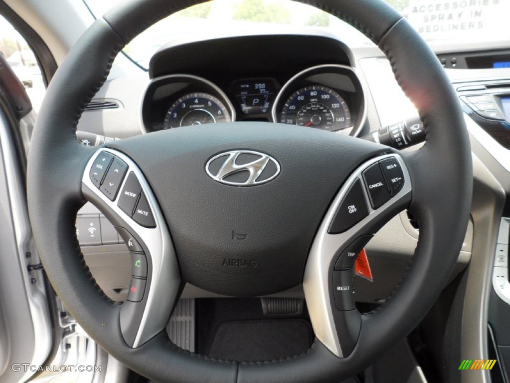 2012 Hyundai Elantra Limited Gray Steering Wheel Photo #51324301