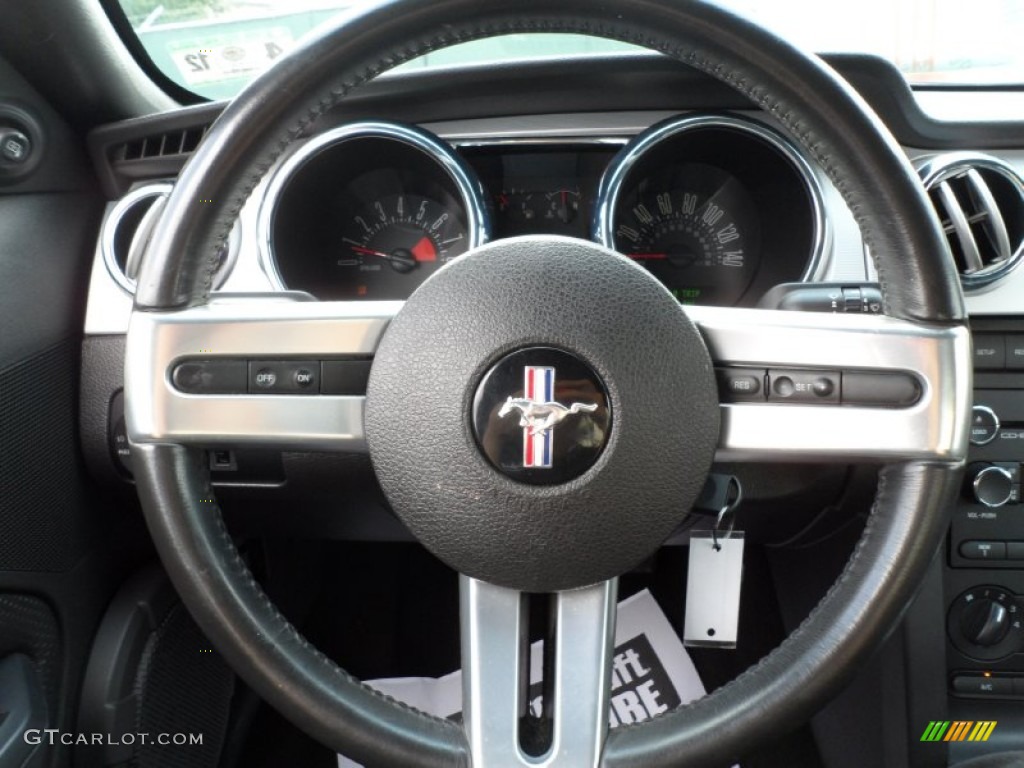 2008 Ford Mustang GT Premium Coupe Dark Charcoal Steering Wheel Photo #51325669
