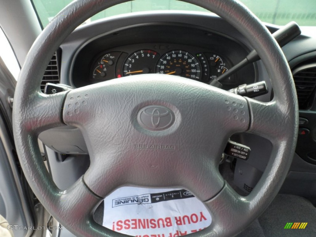 2002 Toyota Tundra SR5 Access Cab Light Charcoal Steering Wheel Photo #51326395