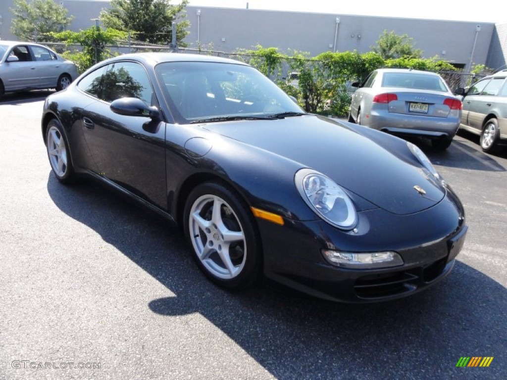 2005 911 Carrera Coupe - Atlas Grey Metallic / Black photo #4