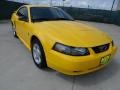 2004 Screaming Yellow Ford Mustang V6 Coupe  photo #1