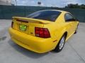 2004 Screaming Yellow Ford Mustang V6 Coupe  photo #3