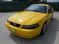 2004 Screaming Yellow Ford Mustang V6 Coupe  photo #7