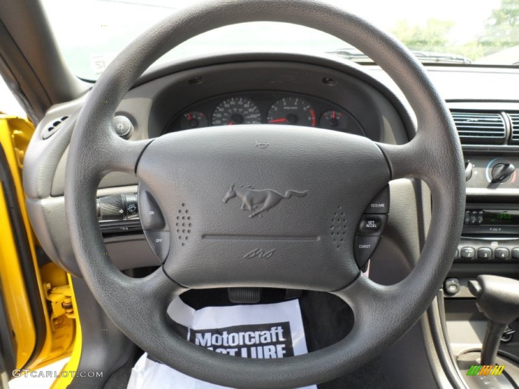 2004 Ford Mustang V6 Coupe Dark Charcoal Steering Wheel Photo #51328228