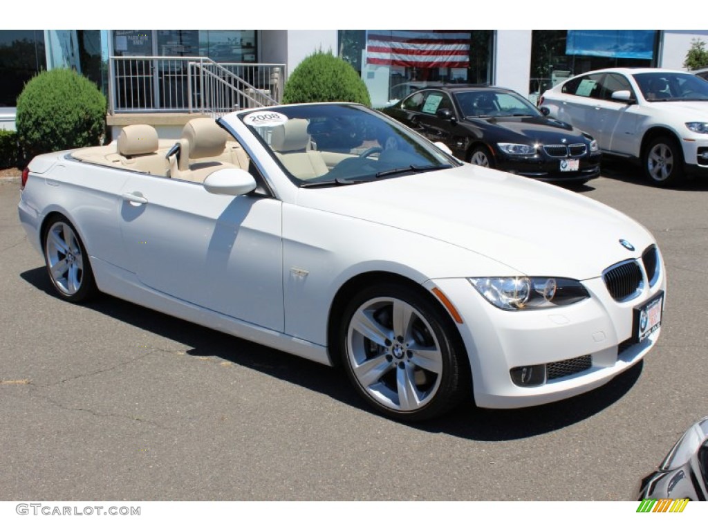 2008 3 Series 335i Convertible - Alpine White / Cream Beige photo #3