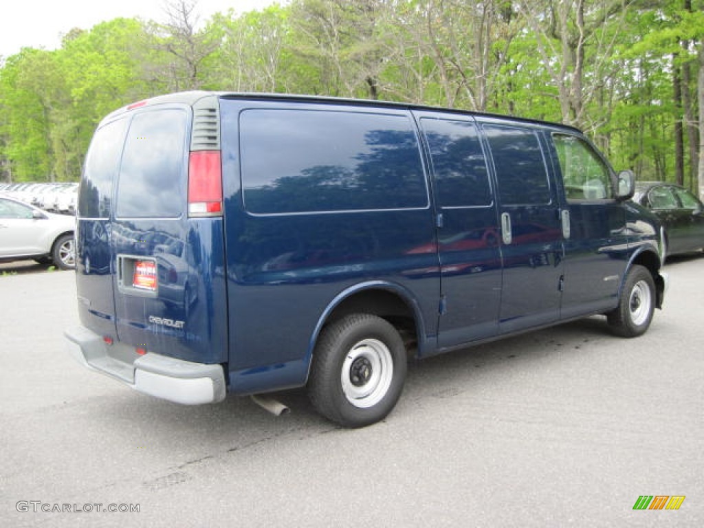 2002 Express 1500 Commercial Van - Indigo Blue Metallic / Neutral photo #3