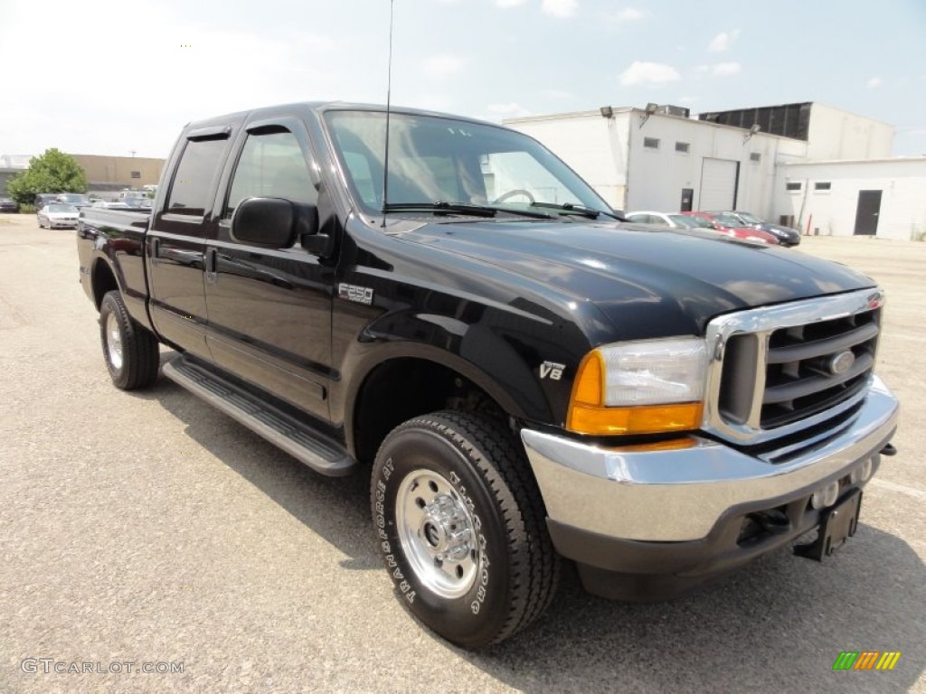Black 2001 Ford F250 Super Duty XLT Super Crew 4x4 Exterior Photo #51330175