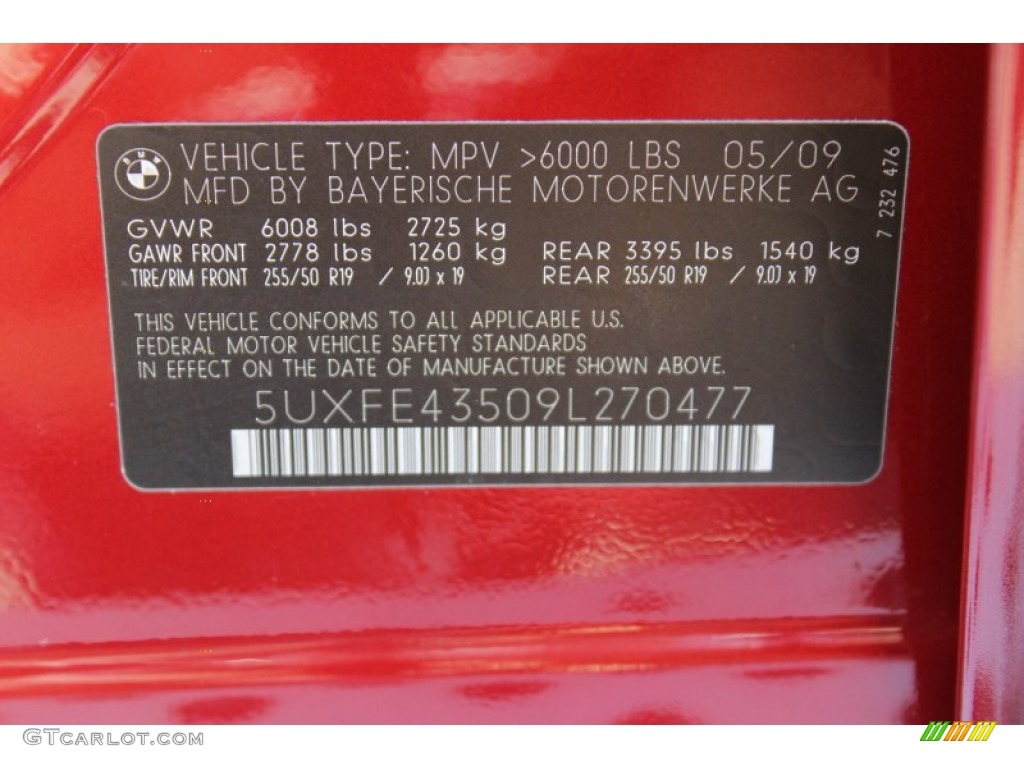 2009 X5 xDrive30i - Vermillion Red Metallic / Black photo #34