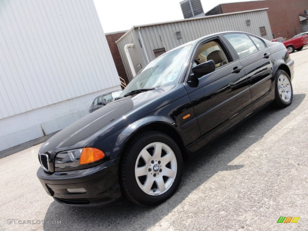 2001 3 Series 325xi Sedan - Jet Black / Beige photo #2