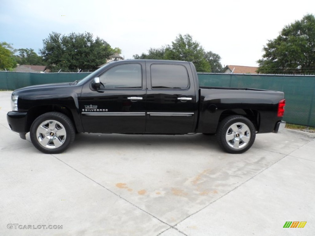 Black 2009 Chevrolet Silverado 1500 LT Crew Cab Exterior Photo #51334891