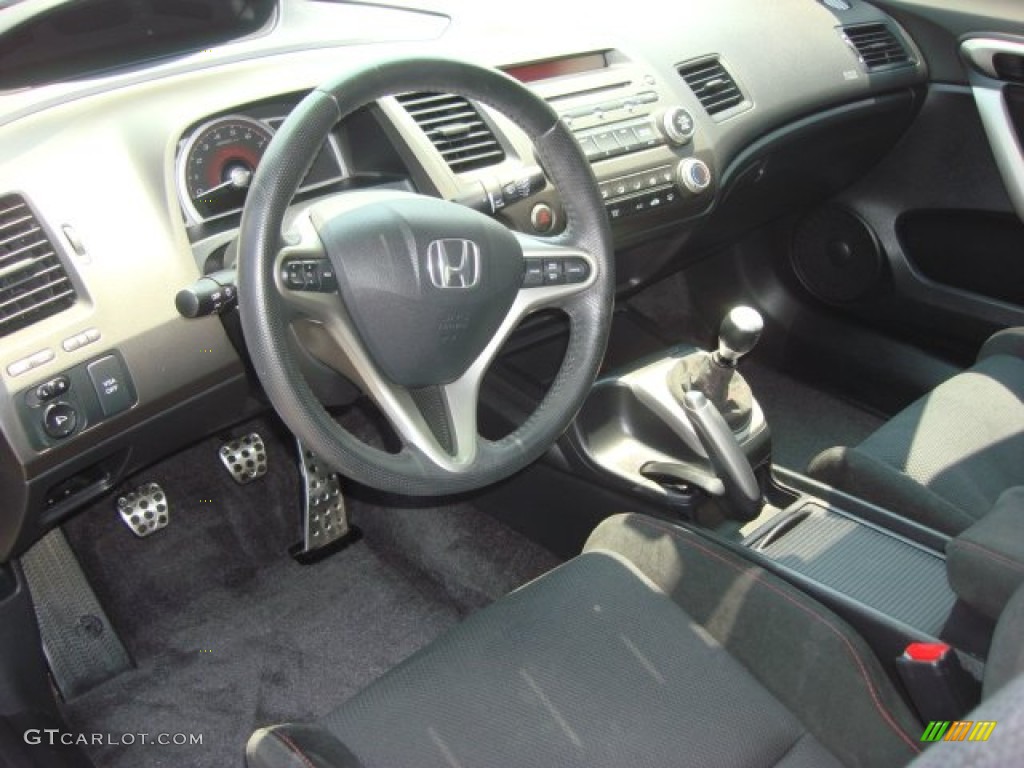 2007 Civic Si Coupe - Galaxy Gray Metallic / Black photo #13