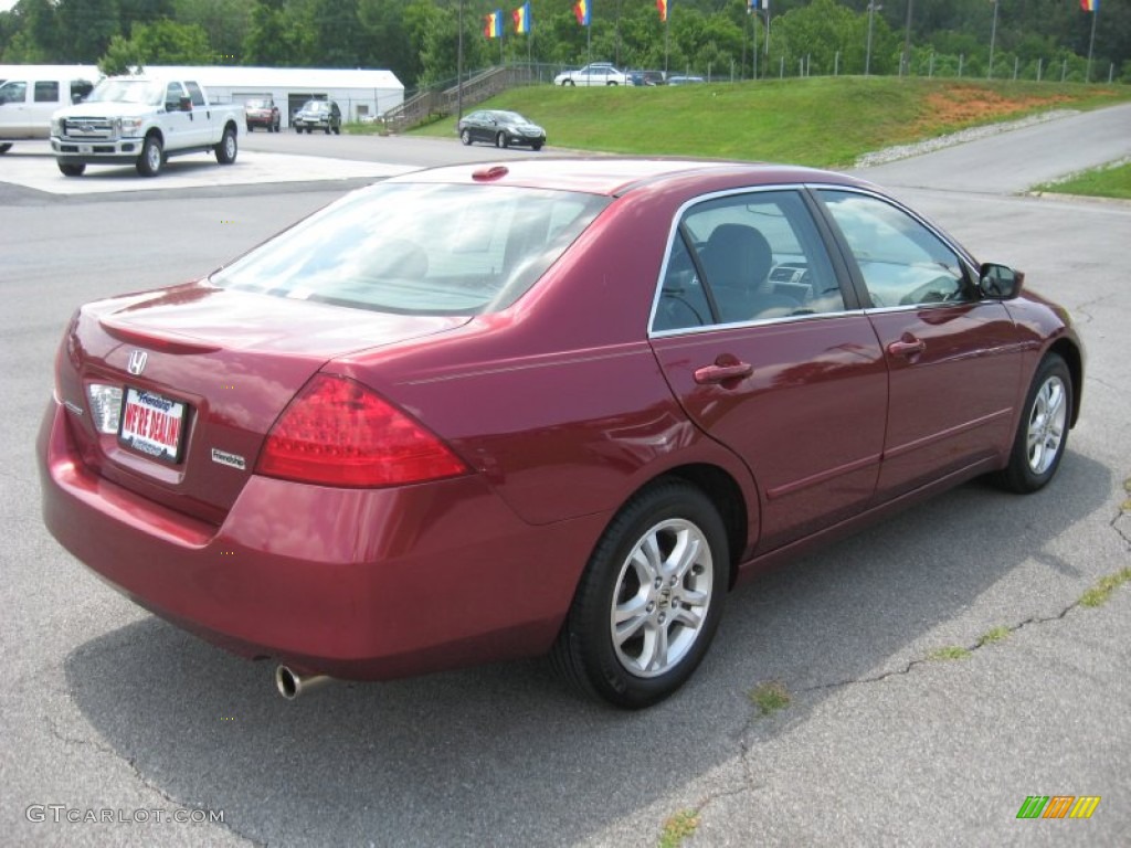 2006 Accord EX Sedan - Redondo Red Pearl / Black photo #6