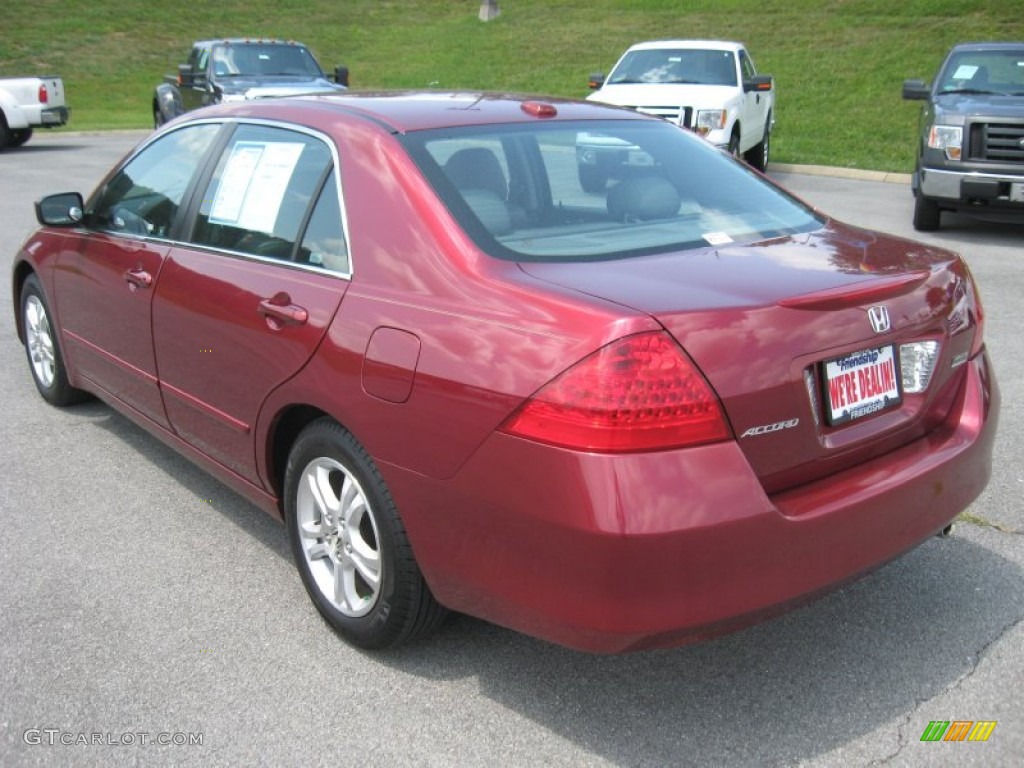 2006 Accord EX Sedan - Redondo Red Pearl / Black photo #8