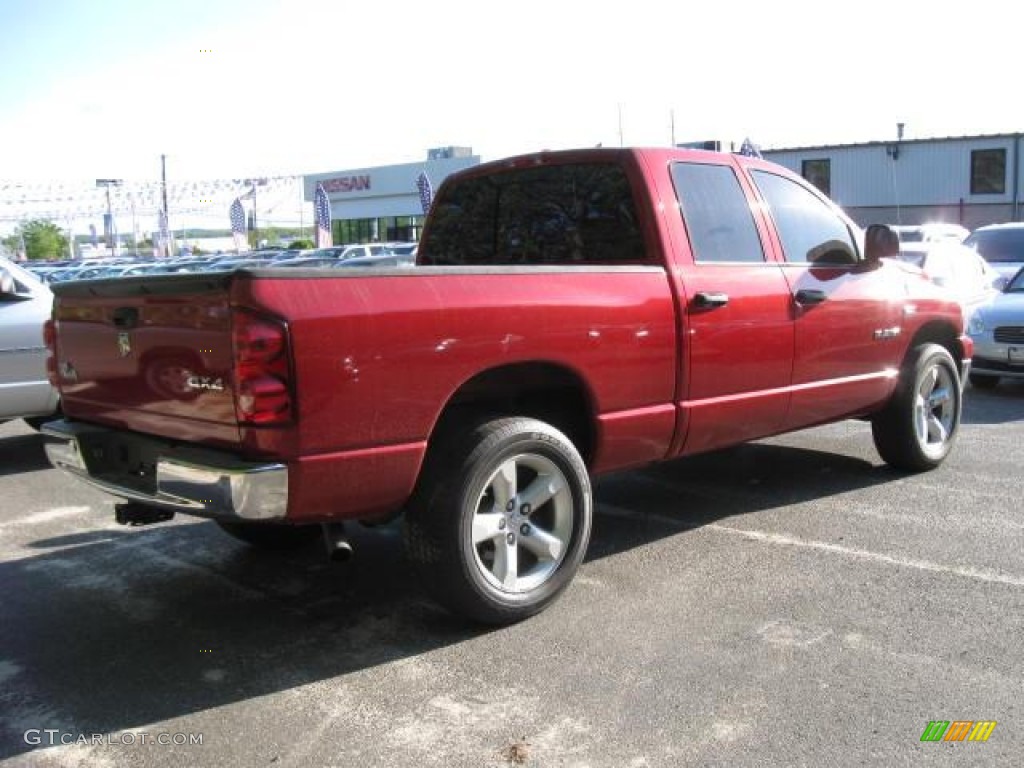 2008 Ram 1500 Big Horn Edition Quad Cab 4x4 - Inferno Red Crystal Pearl / Medium Slate Gray photo #3